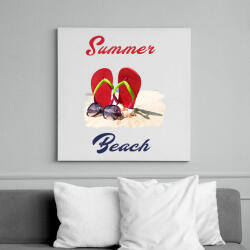 printfashion summer beach - Vászonkép - Fehér (6627357)