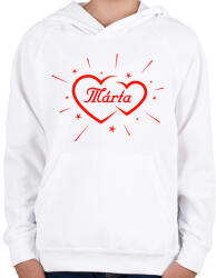 printfashion Márta - Gyerek kapucnis pulóver - Fehér (12223724)