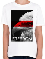 printfashion Szabadság - Gyerek póló - Fehér (2951095)