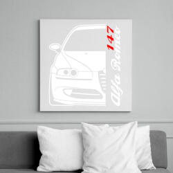 printfashion Alfa Romeo 147 01 - Vászonkép - Fehér (12676087)