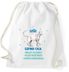 printfashion Szűz - Szfinx cica - Sportzsák, Tornazsák - Fehér (13335680)