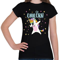 printfashion unikornis - Női póló - Fekete (6029561)