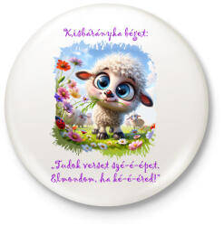 printfashion Kisbárány locsolkodóknak - Kitűző, hűtőmágnes - Fehér (15809909)