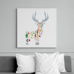 printfashion szarvas - Vászonkép - Fehér (6638772)