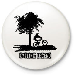 printfashion cycling legend - Kitűző, hűtőmágnes - Fehér (3081013)