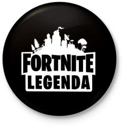 printfashion Fortnite Legenda - Fehér - Kitűző, hűtőmágnes - Fekete (3097559)