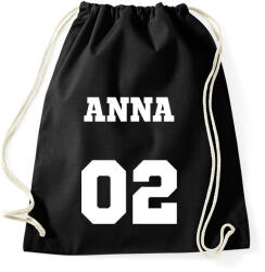 printfashion Neves póló - Egyedi névvel és számmal - Sportzsák, Tornazsák - Fekete (16790407)