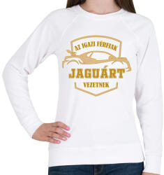printfashion Jaguáros sofőr - Női pulóver - Fehér (4802683)