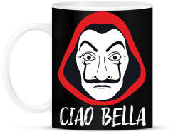 printfashion Ciao Bella - A nagy Pénzrablás - Money Heist - La Casa de Papel - Bögre - Fekete (5795752)