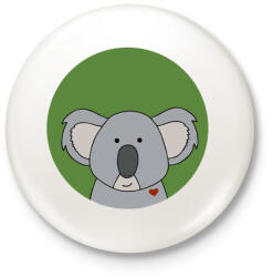 printfashion Koala - Kitűző, hűtőmágnes - Fehér (3083826)