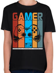 printfashion gamer - Gyerek póló - Fekete (13705867)