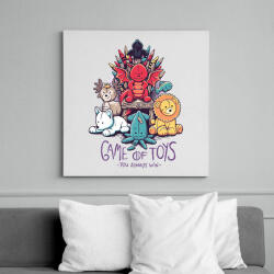 printfashion Játékok harca - Vászonkép - Fehér (6625250)