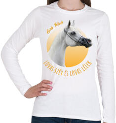 printfashion Lovas szív - Arab Telivér - Női hosszú ujjú póló - Fehér (7187844)