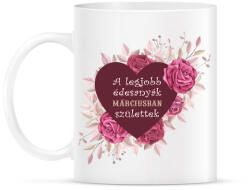 printfashion Legjobb édesanyák március - Bögre - Fehér (4789373)