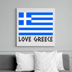 printfashion LOVE GREECE - Vászonkép - Fehér (10845579)