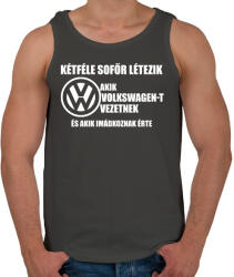 printfashion Kétféle VW Sofőr - Férfi atléta - Sötétszürke (1664878)