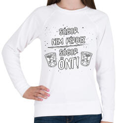 printfashion Sógor nem kérdez, sógor önt - Női pulóver - Fehér (7663247)