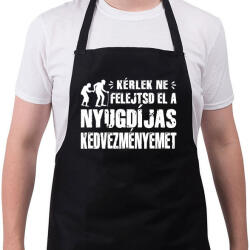printfashion Nyugdíjas kedvezmény - Kötény - Fekete (4939180)