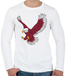 printfashion Sas - Bold eagle - Férfi hosszú ujjú póló - Fehér (4243268)