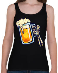 printfashion Halloween csontváz kéz sör - Női atléta - Fekete (9455884)