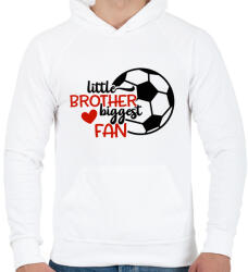 printfashion Little brother biggest fan - Férfi kapucnis pulóver - Fehér (4951434)