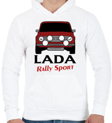 printfashion Lada rally - Férfi kapucnis pulóver - Fehér (7037145)