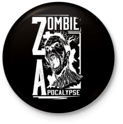 printfashion Zombi apokalipszis - Kitűző, hűtőmágnes - Fekete (3090738)