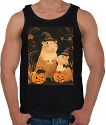 printfashion Halloween-i Capybara Család - Férfi atléta - Fekete (16707404)