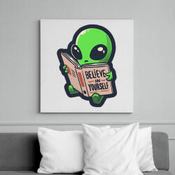 printfashion Belive in yourself - ufo - Vászonkép - Fehér (16021779)