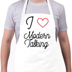 printfashion I love Modern Talking - Kötény - Fehér (10645321)