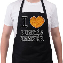 printfashion I love Bundás kenyér - Kötény - Fekete (10698116)