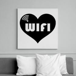 printfashion Wifi - páros2 - Vászonkép - Fehér (15597438)