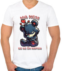printfashion Ma Nem - Férfi V-nyakú póló - Fehér (15658751)