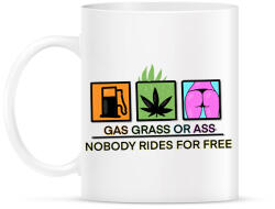 printfashion gas grass ass - Bögre - Fehér (15927608)