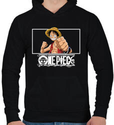 printfashion One Piece - Férfi kapucnis pulóver - Fekete (14211405)