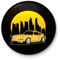 printfashion Sport autó - Kitűző, hűtőmágnes - Fekete (13055485)