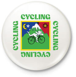 printfashion Albert Hofmann - Cycling - Kitűző, hűtőmágnes - Fehér (7433457)