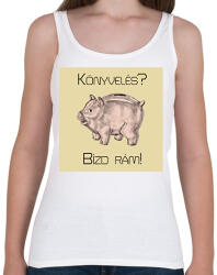 printfashion Könyvelés? Bízd rám! - Női atléta - Fehér (6542018)