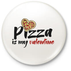 printfashion Pizza valentine - Kitűző, hűtőmágnes - Fehér (3078746)
