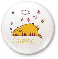 printfashion i sleep - Kitűző, hűtőmágnes - Fehér (3080527)