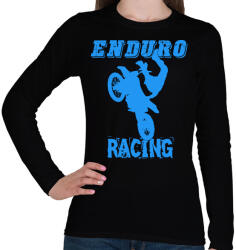 printfashion Enduro racing - Női hosszú ujjú póló - Fekete (4251175)