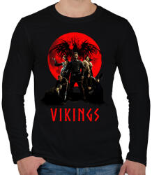printfashion VIKINGS - Férfi hosszú ujjú póló - Fekete (2621914)