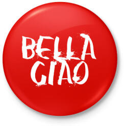 printfashion Bella ciao graffiti fehér - Kitűző, hűtőmágnes - Piros (4310488)