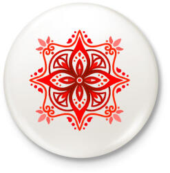 printfashion Gyökércsakra mandala - Kitűző, hűtőmágnes - Fehér (14093607)