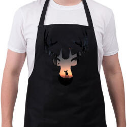 printfashion deer - Kötény - Fekete (4937000)