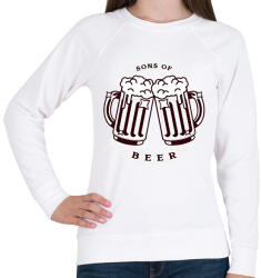 printfashion Sons of beer - Női pulóver - Fehér (11587111)