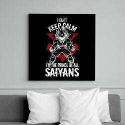 printfashion Prince of all saiyans - Vászonkép - Fekete (6644422)