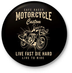 printfashion cafe racer - Kitűző, hűtőmágnes - Fekete (13727296)