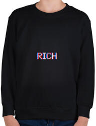 printfashion RICH - Gyerek pulóver - Fekete (11363639)