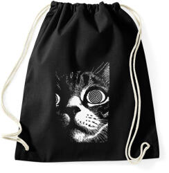 printfashion Hipnotizált macska - Sportzsák, Tornazsák - Fekete (15485571)